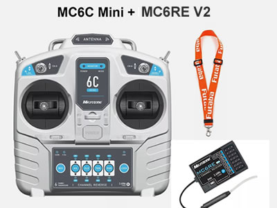 MicroZone MC6C Mini V2 2.4G 6CH Controller with MC6RE V2 Transmitter Radio System