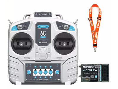 MicroZone MC6C Mini V2 2.4G 6CH Controller with  MC7RB V2 Transmitter Radio System